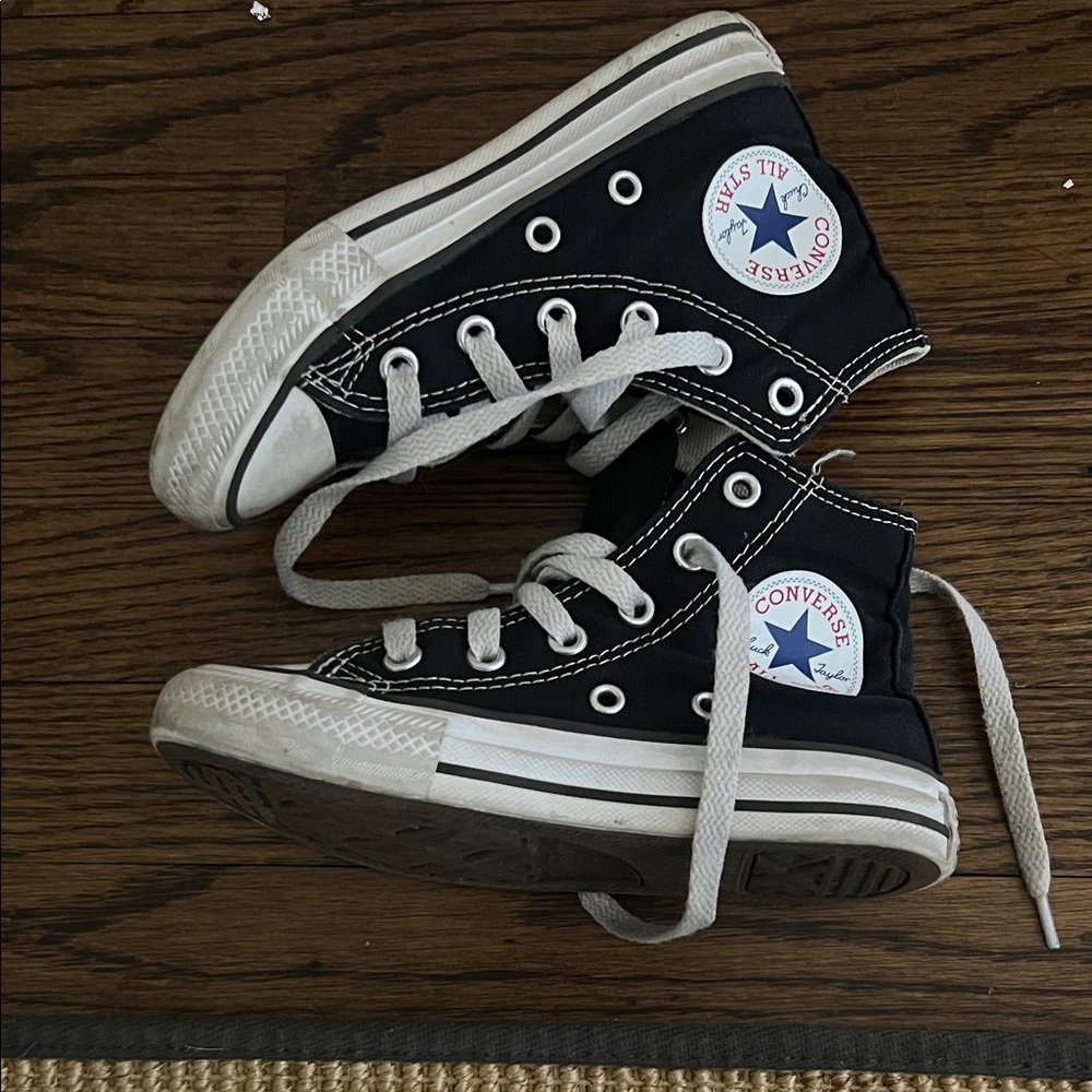 Converse Kids Black and White High-Top Sneakers